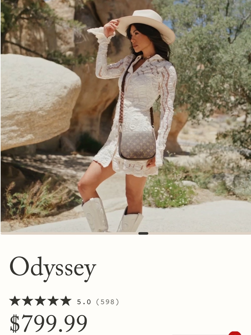The Odyssey -  Vintage BOHO Monogram Crossbody Bag in Brown